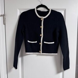 Abercrombie & Fitch Black and White Cardigan